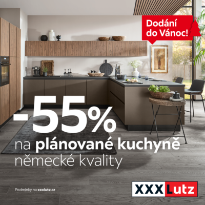 obrázek obsahuje: -55 % na plánované kuchyně německé kvality
